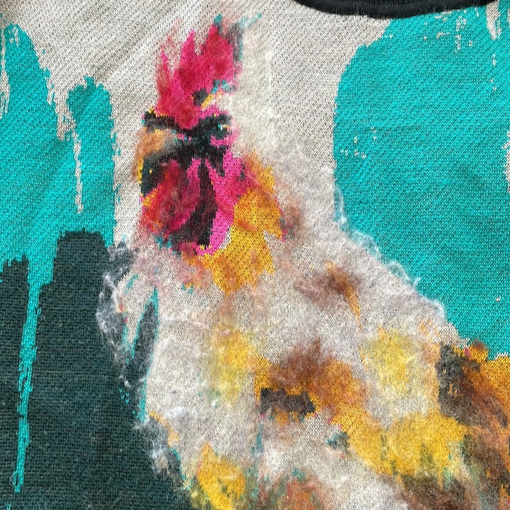 Anthropologie - Sweater with Rooster Design by Lauren C Walcott - Picture 4 of 9